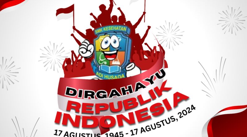 Menyambut HUT RI ke 79 di SMK Kesehatan Adi Husada dengan Upacara